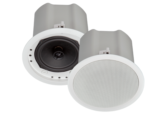 Crestron SAROS ICI6T-W-T-EACH+ - Saros® Integrator 6.5” 2-Way In-Ceiling Speaker, White Textured, Single (must be ordered in multiples of 2)