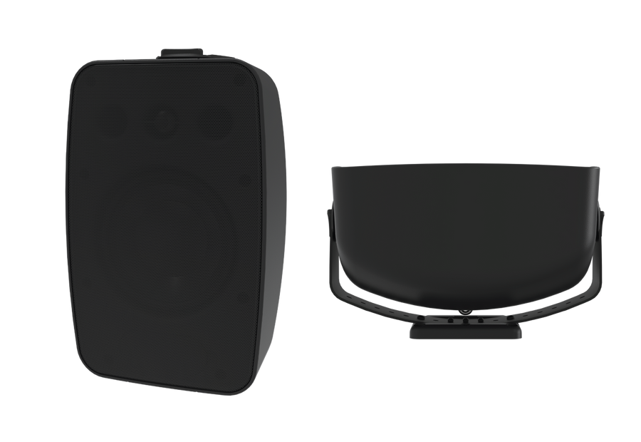 Crestron SAROS SMT6T-AW-B-T-EACH - Saros® 6.5 in. 2-Way All Weather Surface Mount Indoor/Outdoor Speaker, Black Textured, Single