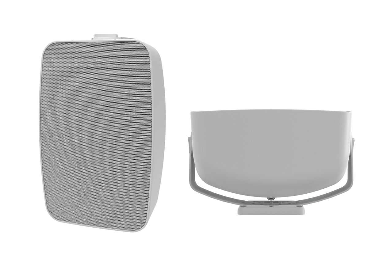 Crestron SAROS SMT6T-AW-W-T-EACH - Saros® 6.5 in. 2-Way All Weather Surface Mount Indoor/Outdoor Speaker, White Textured, Single