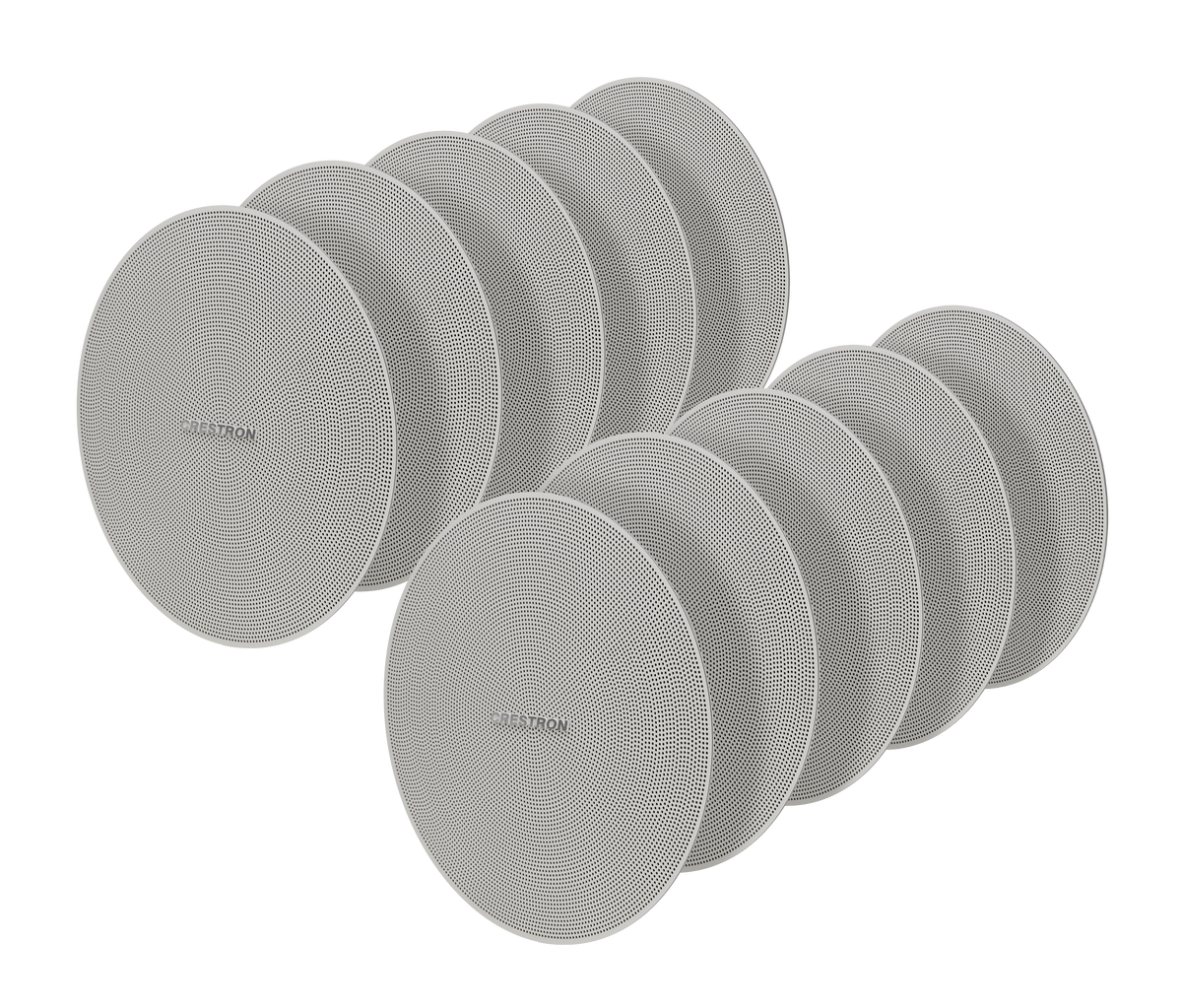 Crestron SPKA-GRILLE-SAROS DM-NAX-IC4A/P-W-10 - Round Grilles for Saros® 3 in. Full-Range In-Ceiling Speakers, White, 10-Pack