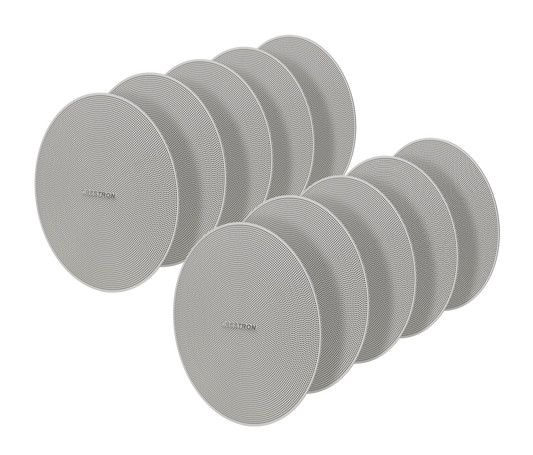 Crestron SPKA-GRILLE-SAROS DM-NAX-IC4A/P-W-10 - Round Grilles for Saros® 3 in. Full-Range In-Ceiling Speakers, White, 10-Pack