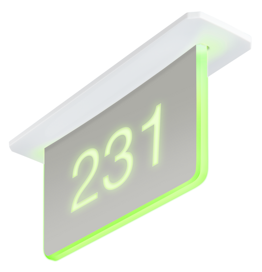 Crestron SSC-100-EL-USB KIT - Room Availability Hall Sign, Enhanced Legibility, Ceiling Mount with USB-C Adapter, Without Engraving