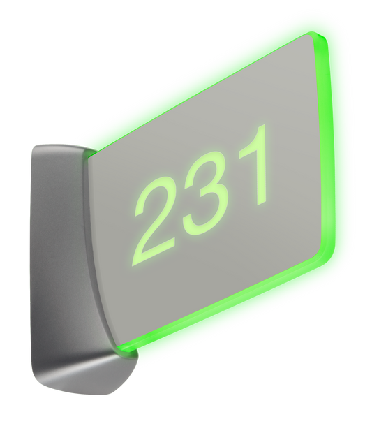 Crestron SSW-102-EL-USB KIT - Room Availability Hall Sign, Wall Mount with USB-C Adapter, Includes Custom Engraving