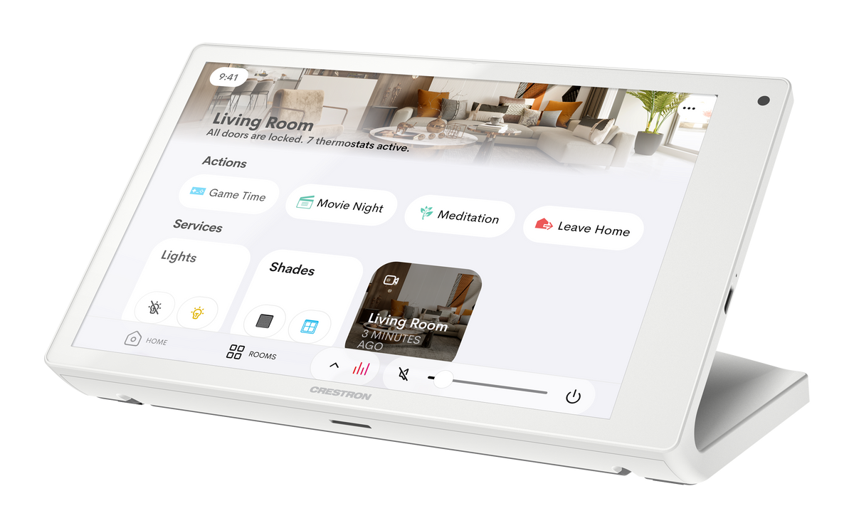 Crestron TS-880R-W - 8.1 in. Tabletop Touch Screen, Crestron Home® OS Version, White