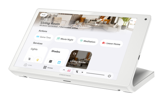 Crestron TS-880R-W - 8.1 in. Tabletop Touch Screen, Crestron Home® OS Version, White
