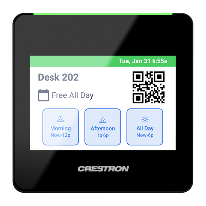 Crestron TSS-470E-B-T - 3.5 in. Desk Scheduling Touch Screen, Black Textured