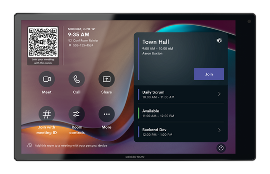 Crestron TSW-1080-UC-B - 10.1 in. Wall Mount Touch Screen, Unified Communication Version