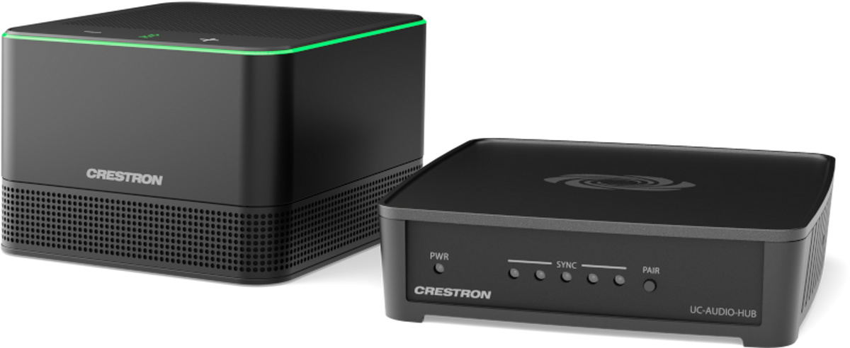 Crestron UC-AUDIO-1-B-DR1 KIT - Crestron Flex Pod Wireless Audio Kit with Hub and Pod, Black