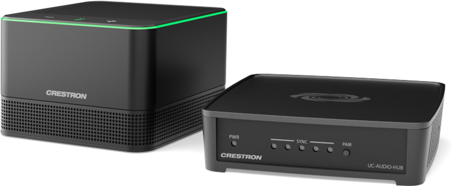 Crestron UC-AUDIO-1-B-DR1 KIT - Crestron Flex Pod Wireless Audio Kit with Hub and Pod, Black