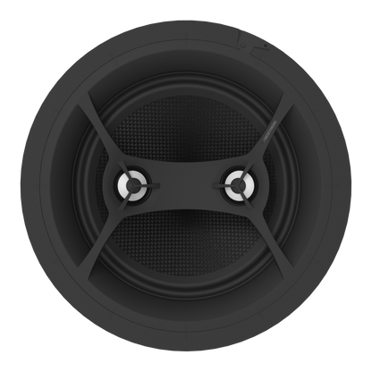 Crestron ULTIMATE IC8-DT-AW-W-T-EACH - Ultimate 8 in. Stereo 2-Way All Weather In-Ceiling Dual Tweeter Speaker, White Textured, Single