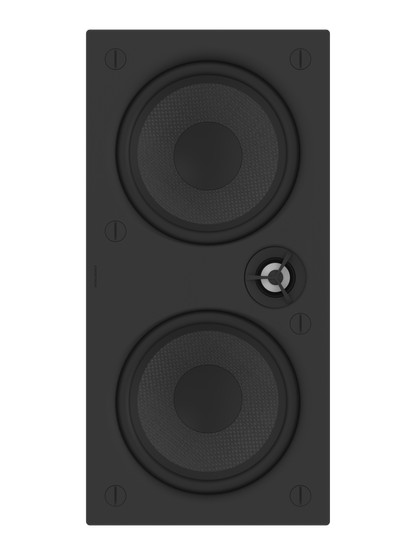Crestron ULTIMATE IWLCR62-W-T-EACH - Ultimate Dual 6.5 in. 2-Way In-Wall LCR Speaker, White Textured, Single