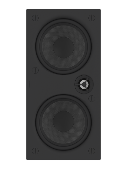 Crestron ULTIMATE IWLCR62-W-T-EACH - Ultimate Dual 6.5 in. 2-Way In-Wall LCR Speaker, White Textured, Single