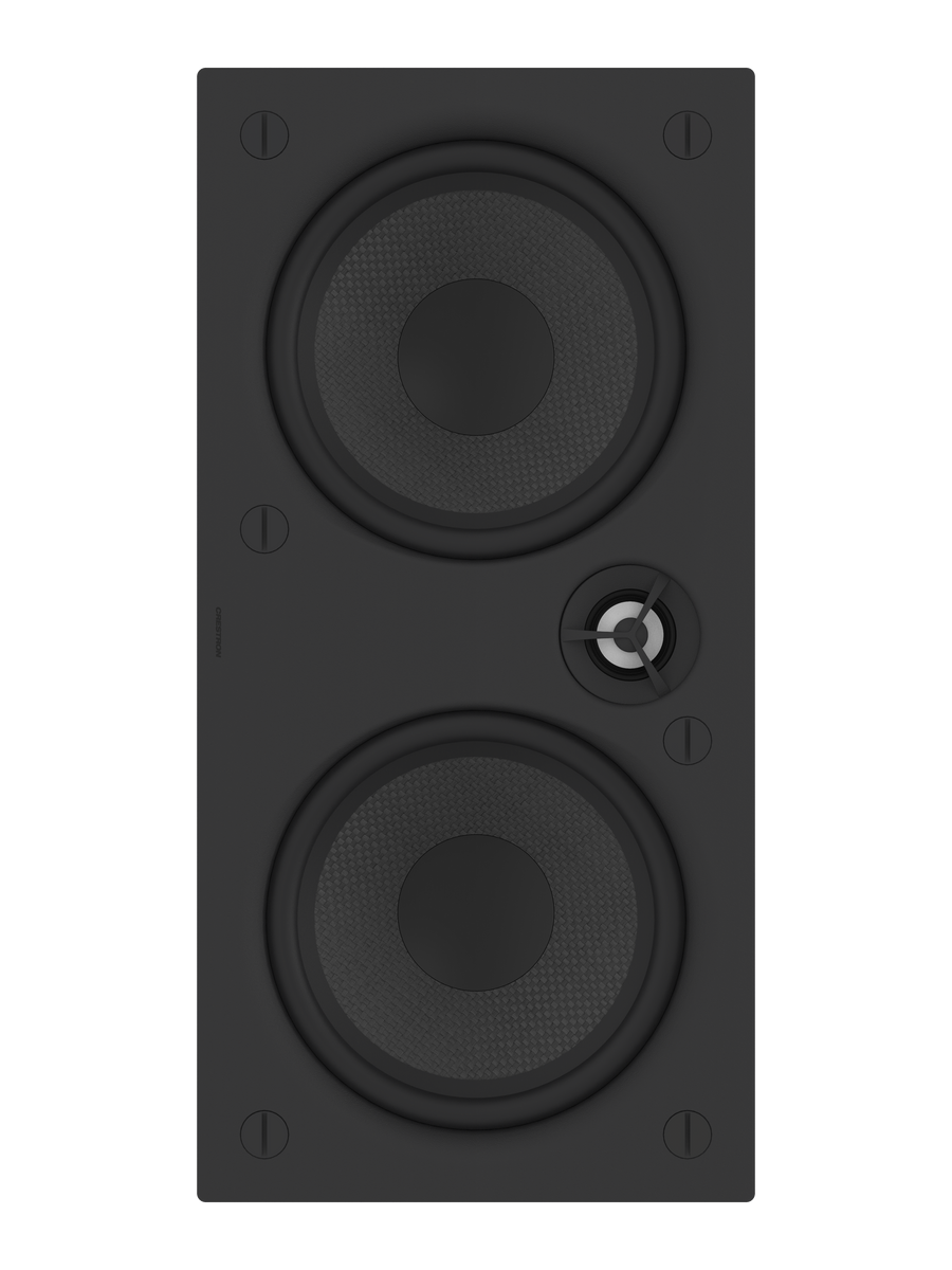 Crestron ULTIMATE IWLCR62-W-T-EACH - Ultimate Dual 6.5 in. 2-Way In-Wall LCR Speaker, White Textured, Single