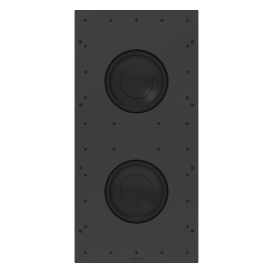 Crestron ULTIMATE IWS82-AW-W-T-EACH - Ultimate In-Wall Dual 8 in. Subwoofer, All Weather, White Textured, Single