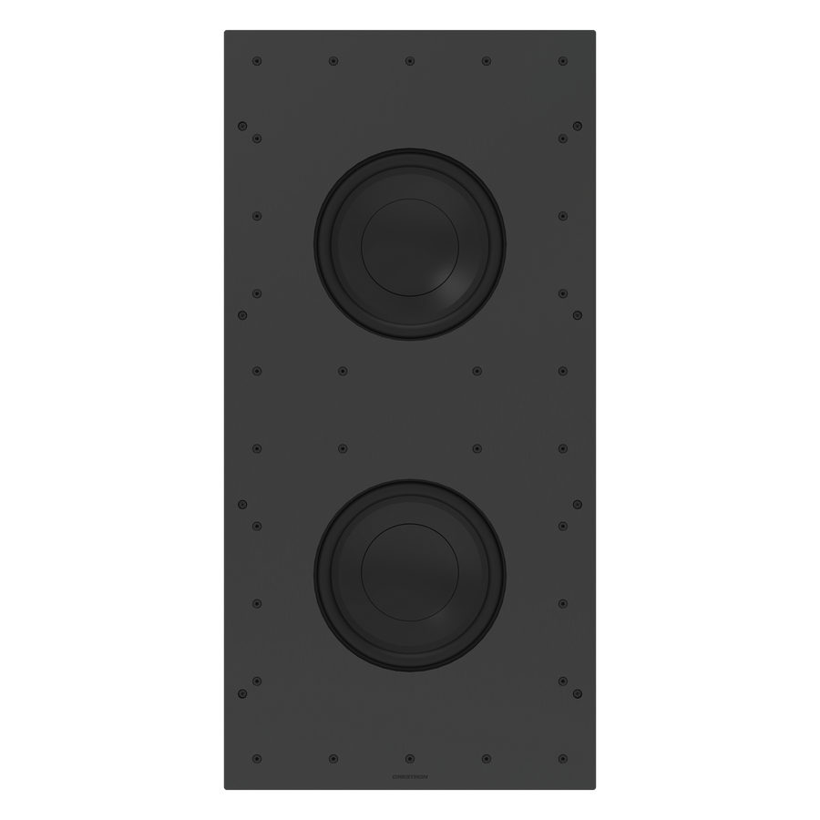 Crestron ULTIMATE IWS82-AW-W-T-EACH - Ultimate In-Wall Dual 8 in. Subwoofer, All Weather, White Textured, Single
