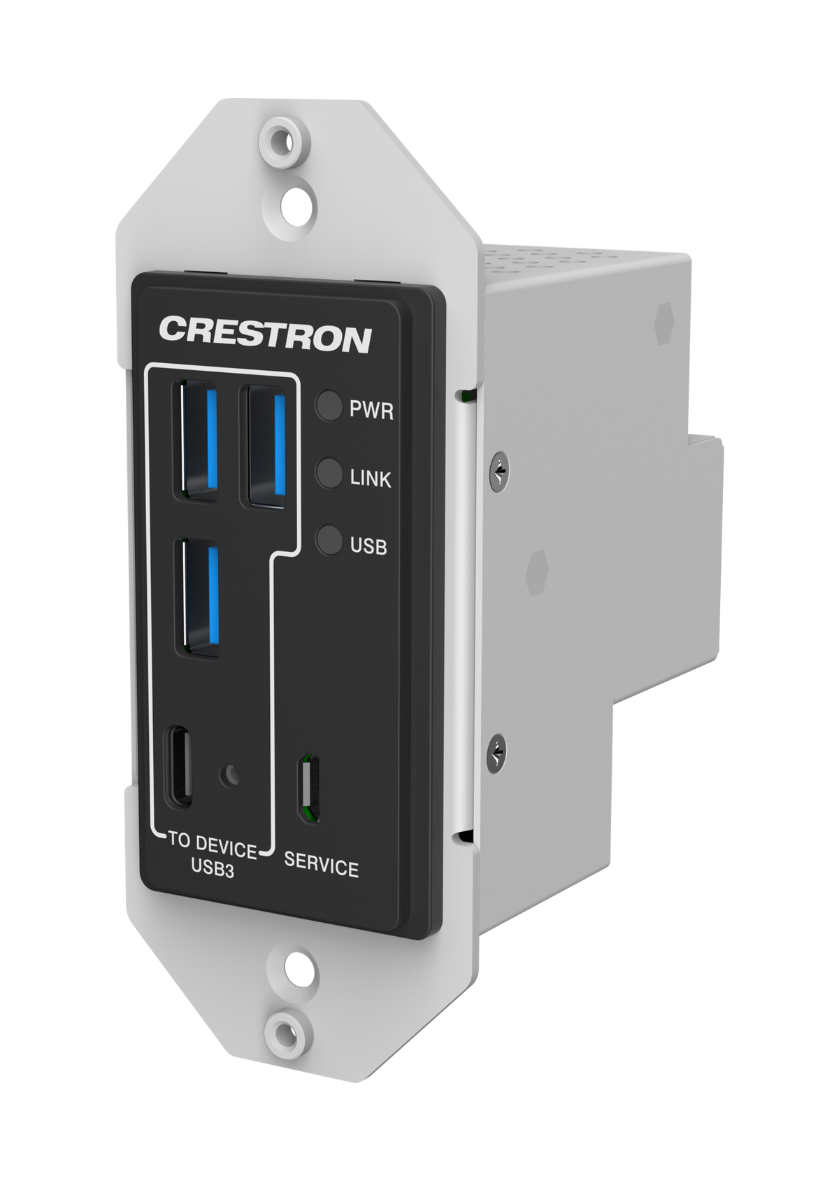 Crestron USB-EXT-3S-REMOTE-1G - USB 3.2 Extender over CAT 6a/7 Cable, Remote, 1-Gang