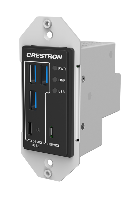 Crestron USB-EXT-3S-REMOTE-1G - USB 3.2 Extender over CAT 6a/7 Cable, Remote, 1-Gang