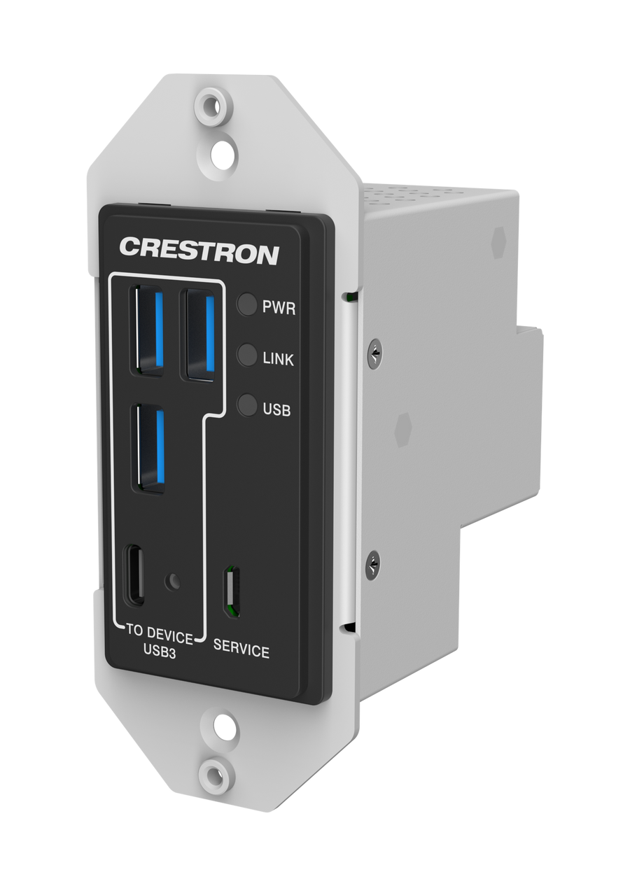 Crestron USB-EXT-3S-REMOTE-1G - USB 3.2 Extender over CAT 6a/7 Cable, Remote, 1-Gang