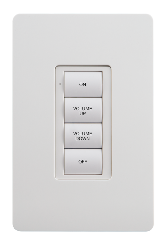 Crestron ZUMMESH-KP10AMBATT-W-S - AirMedia® Wireless Battery-Powered Keypad for, White Smooth