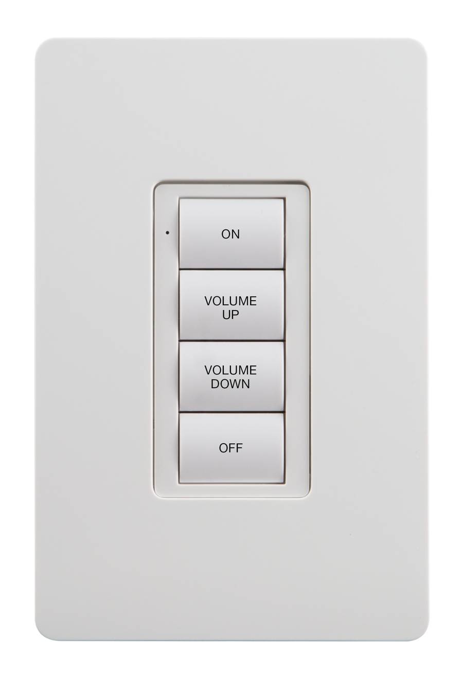 Crestron ZUMMESH-KP10AMBATT-W-S - AirMedia® Wireless Battery-Powered Keypad for, White Smooth