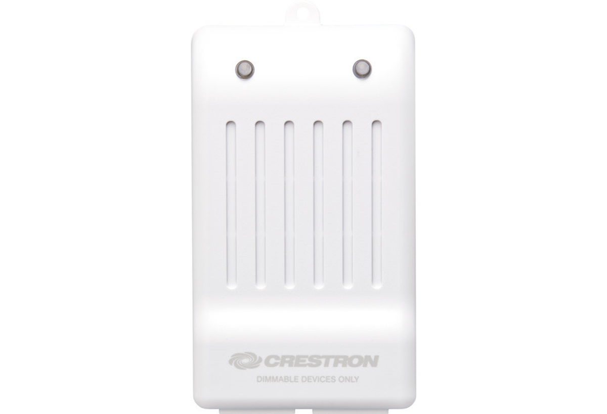 Crestron CLW-LDIMEX-2GD-W-T - Dual-Channel Wireless Lamp Dimmer, Ground Pin Down, White Textured