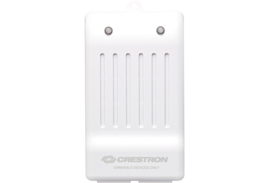 Crestron CLW-LDIMEX-2GD-W-T - Dual-Channel Wireless Lamp Dimmer, Ground Pin Down, White Textured