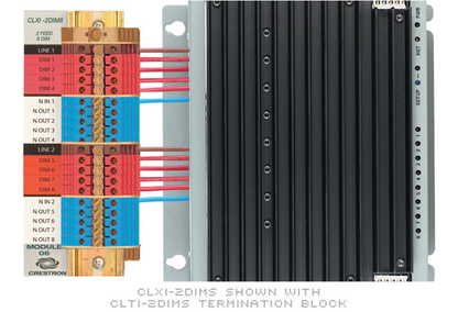 Crestron CLXI-2DIM8 - 8 Channel Dimmer Module, 2 Feeds - International Version, 230V