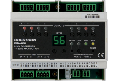 Crestron DIN-AO8 - DIN Rail Analog Output Module