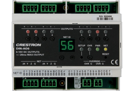 Crestron DIN-AO8 - DIN Rail Analog Output Module