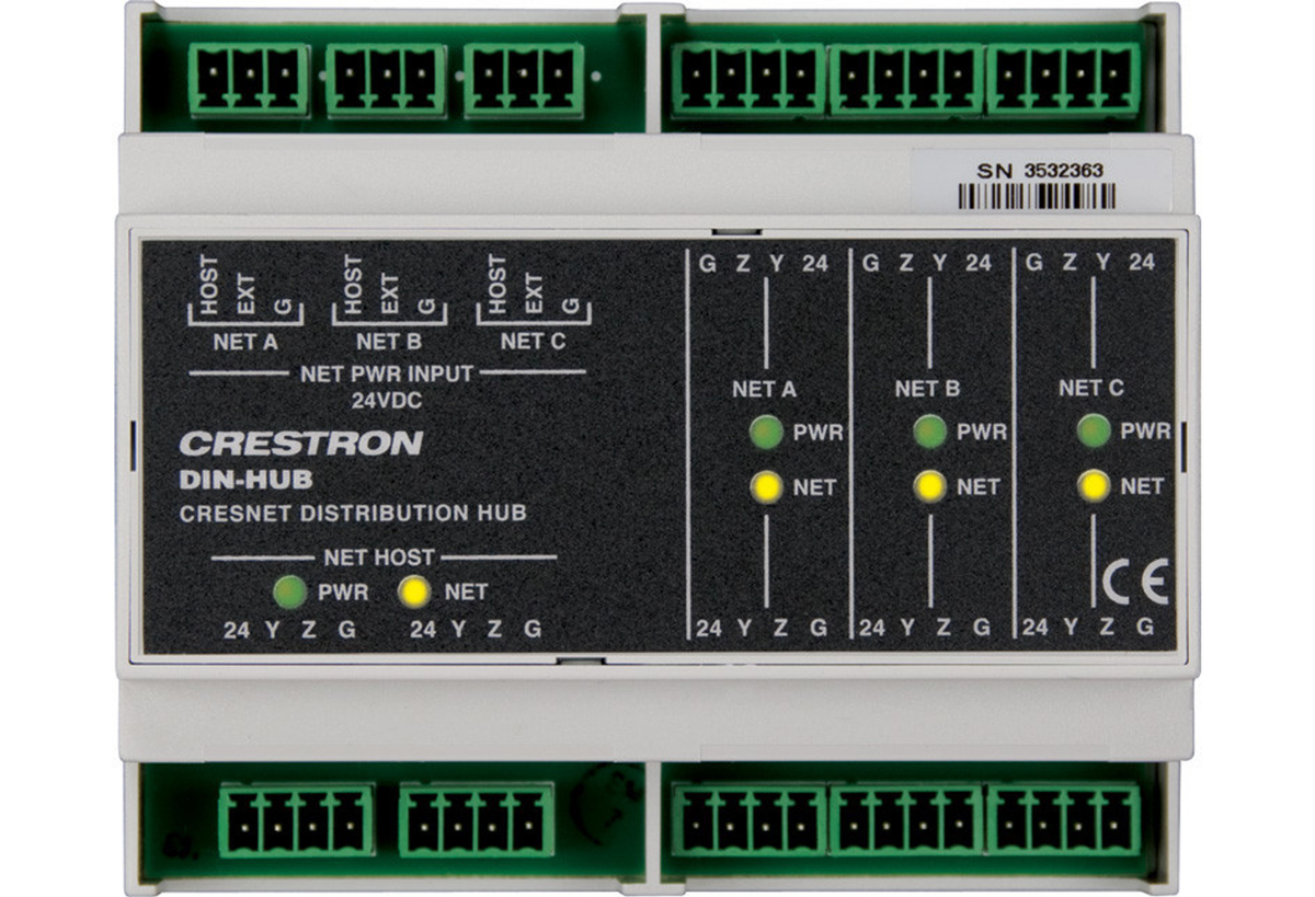 Crestron DIN-HUB - DIN Rail Cresnet Distribution Hub