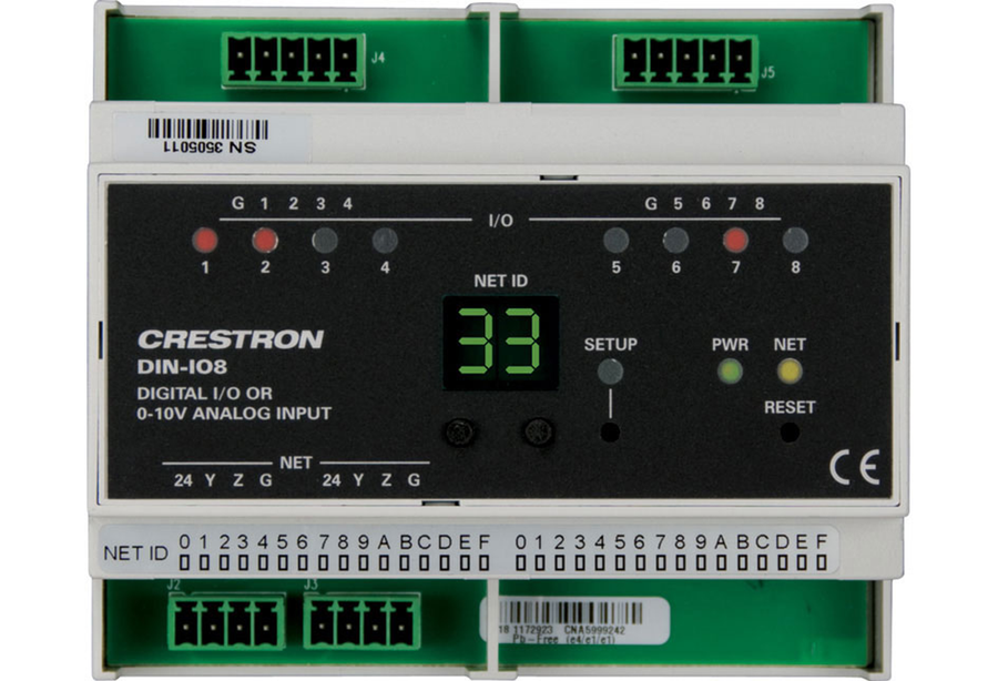 Crestron DIN-IO8 - DIN Rail Versiport Module