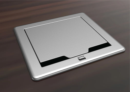 Crestron FT2-700-ELEC-PTL-AL - FlipTop™ FT2 Series Cable Management System, 700 Size, Electrical, Pass-Through Lid, Alloy