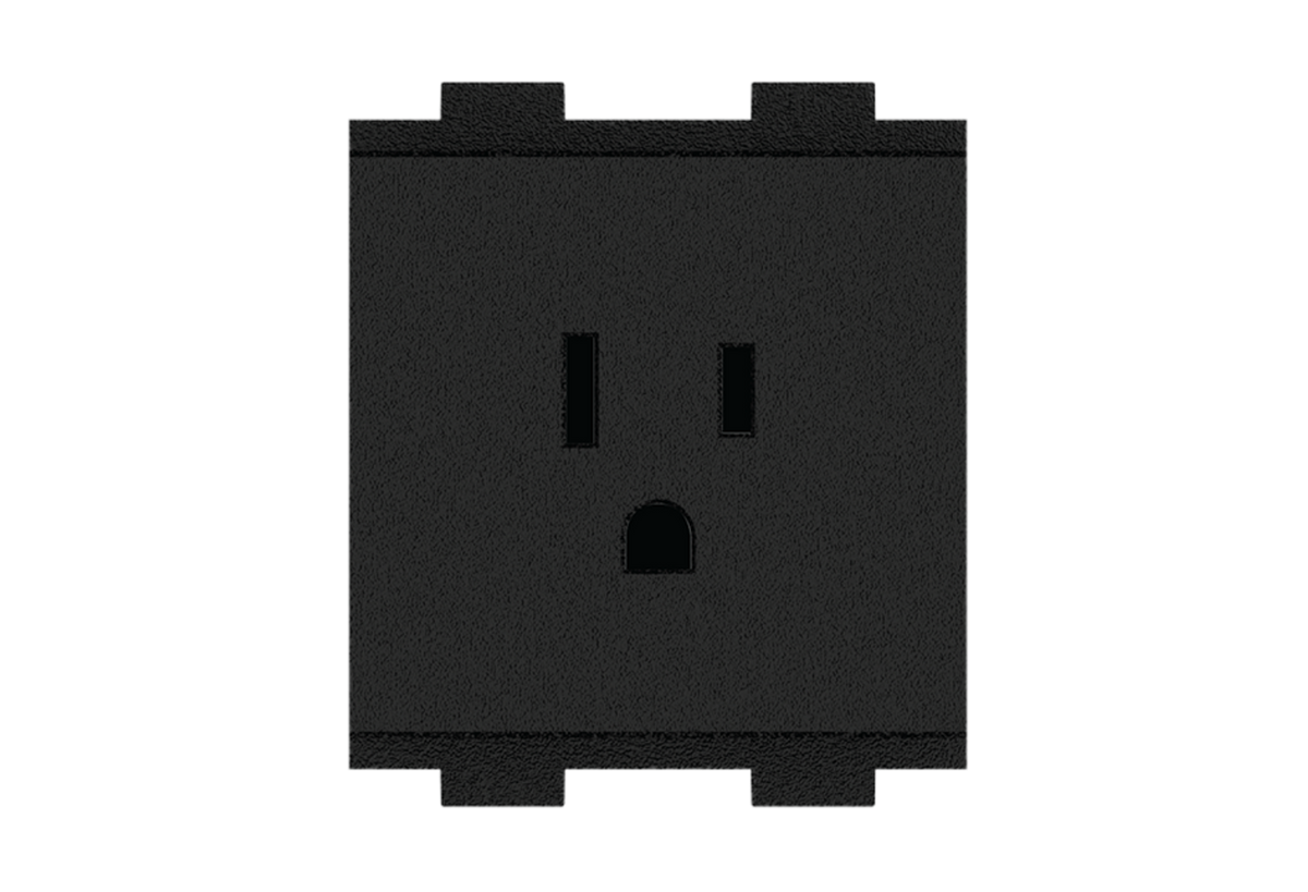 Crestron FT2A-PWR-US-1 - AC Power Outlet Module for FT2 Series, Single, US NEMA 5, Type B, w/2 Under-Table Outlets & Cord