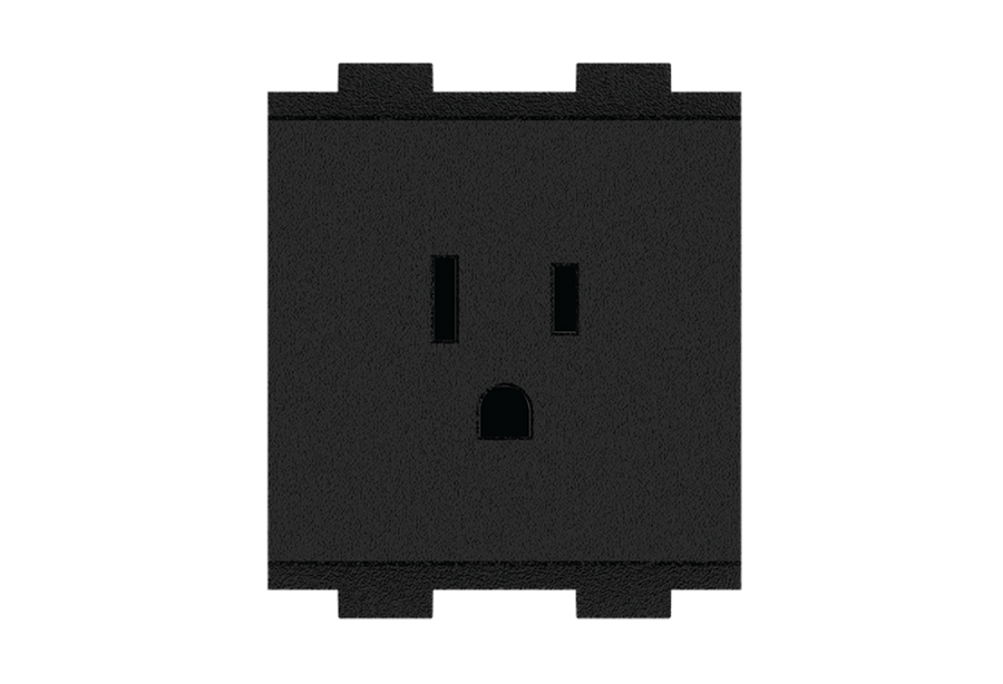 Crestron FT2A-PWR-US-1 - AC Power Outlet Module for FT2 Series, Single, US NEMA 5, Type B, w/2 Under-Table Outlets & Cord