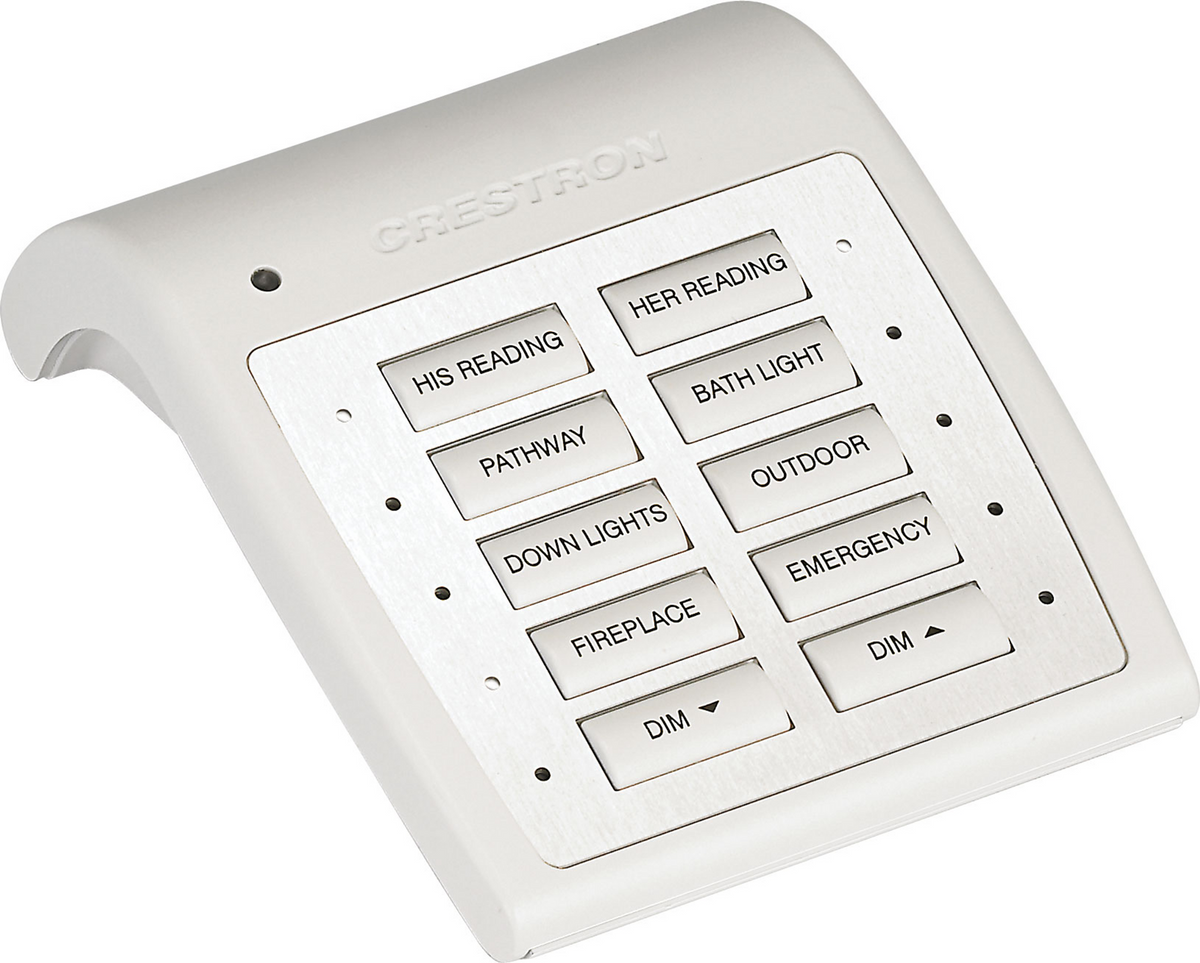 Crestron HTT-B10EX-W-T - Wireless Tabletop Keypad, White Textured