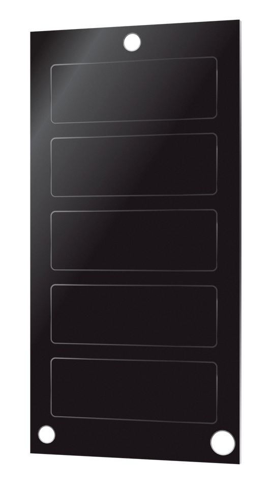 Crestron MPB4/MPC4-BTN5-B BLANK - Backlit Engravable Button Labels for MPB4/MPC4-301 and MPC4-302, Black, Set of 5, Engraving Not Included