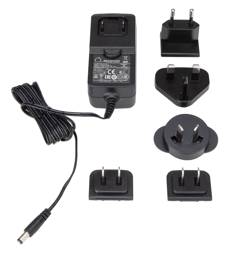 Crestron PW-2407WU - Wall Mount Power Pack, 24 VDC, 0.75 A, 2.1 mm, Universal