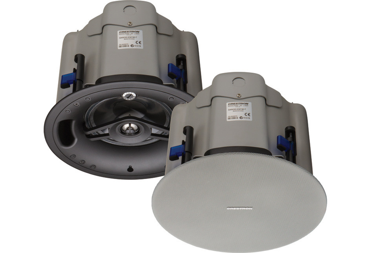 Crestron SAROS IC6T-W-T-EACH+ - Saros® 6.5 in. 2-Way In-Ceiling Speaker, White Textured, Single (must be ordered in multiples of 2)