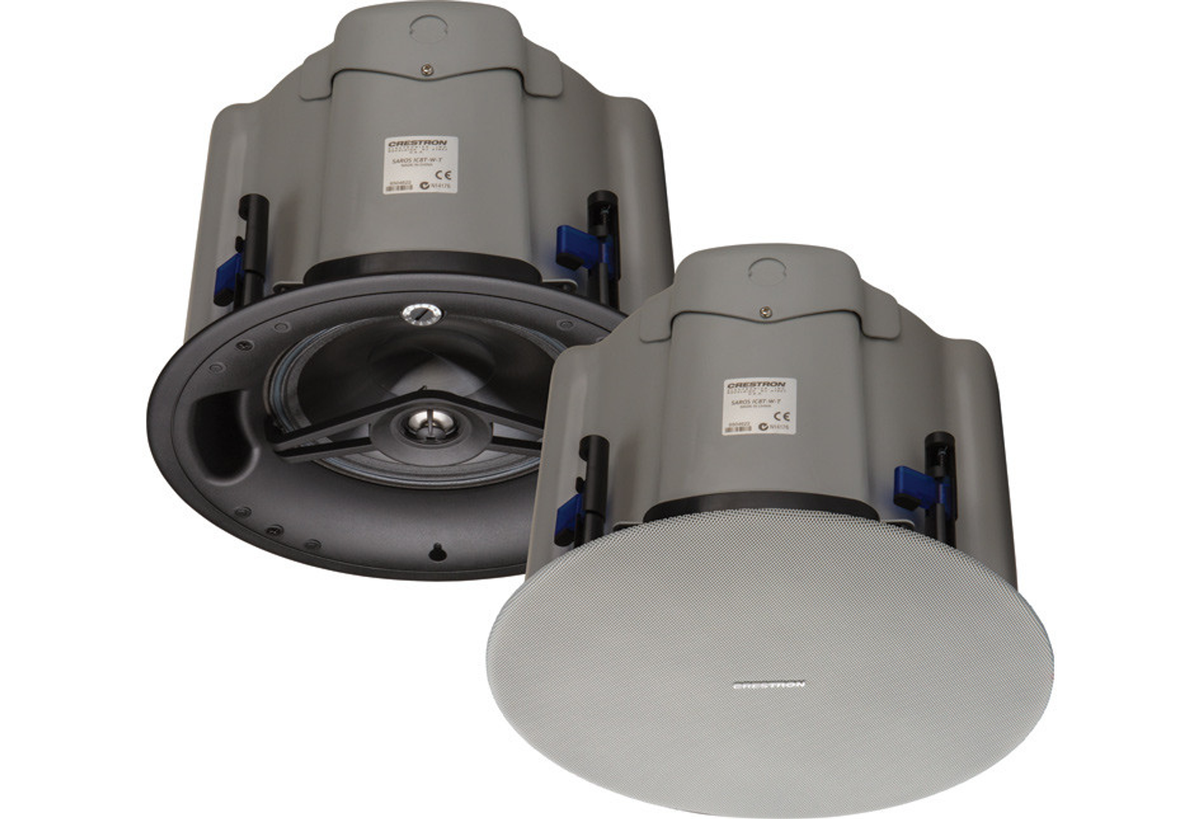 Crestron SAROS IC8T-W-T-EACH+ - Saros® 8” 2-Way In-Ceiling Speaker, White Textured, Single (must be ordered in multiples of 2)