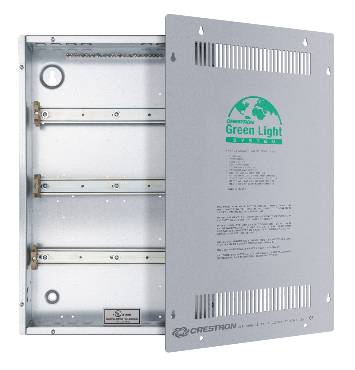 Crestron DIN-EN-3X18 - Enclosure for DIN Rail Devices, 3 DIN Rails, 18 M Wide