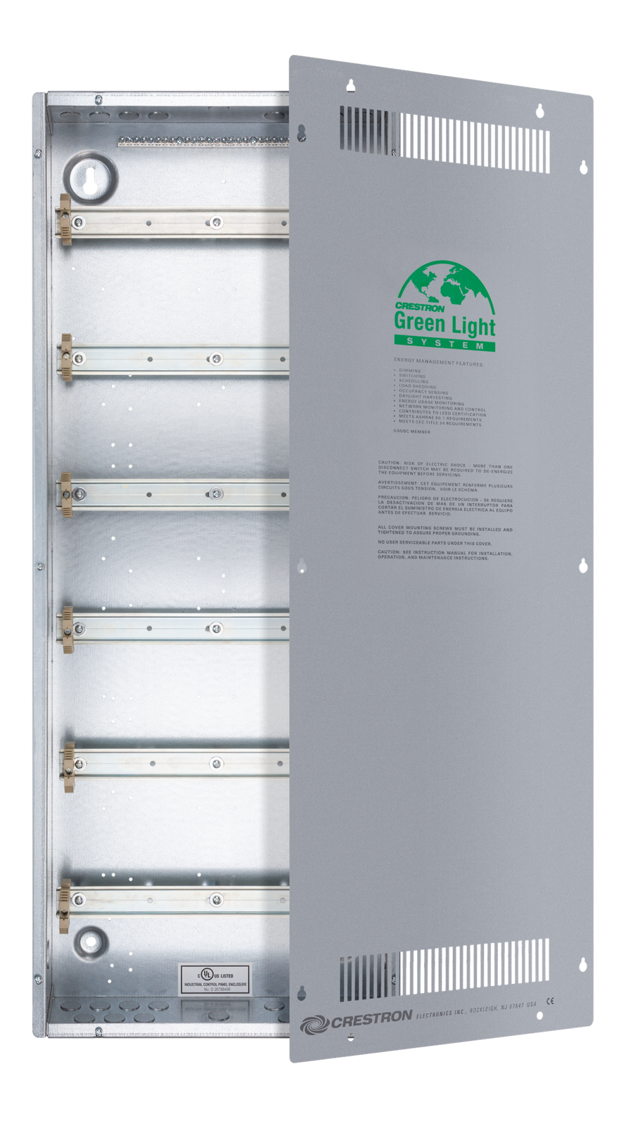 Crestron DIN-EN-6X18 - Enclosure for DIN Rail Devices, 6 DIN Rails, 18 M Wide