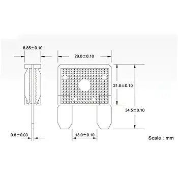 80AMP CLEAR MAXI BLADE FUSE 1PK