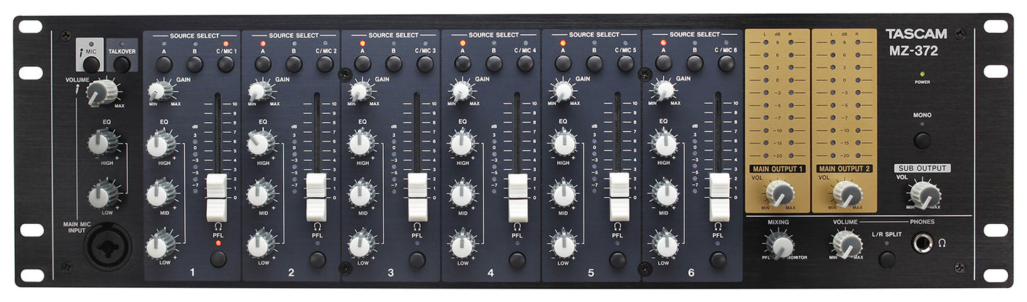 MZ-372
7-Channel Rackmount Multi-zone Mixer