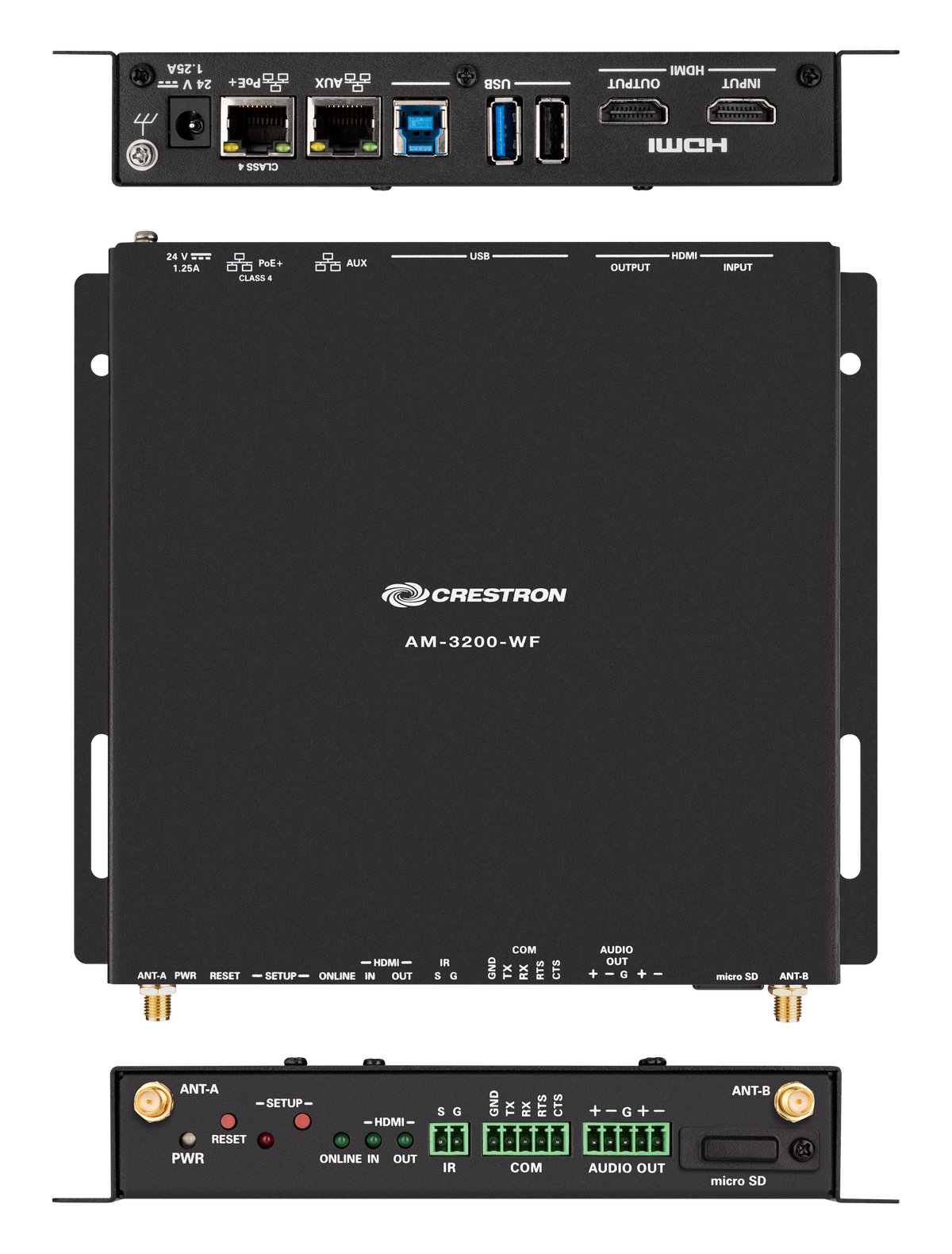 Crestron AM3-212 KIT - AirMedia® Series 3 Kit with AM-3200-WF Receiver, two AM-TX3-100 Adaptors, and Cradle
