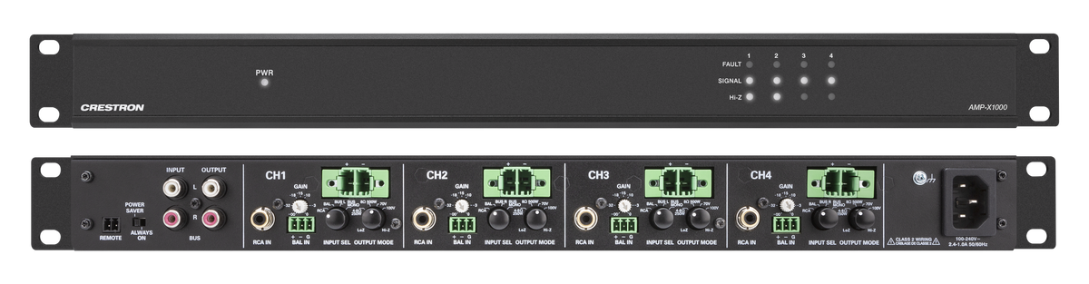 Crestron AMP-X1000 - X-Series Amplifier, 1000 W