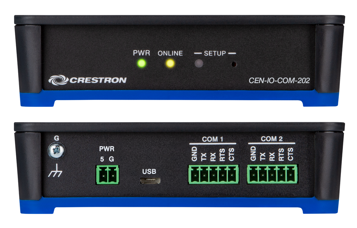 Crestron CEN-IO-COM-202 - Wi-Fi® Network I/O Extender with 2 COM Ports