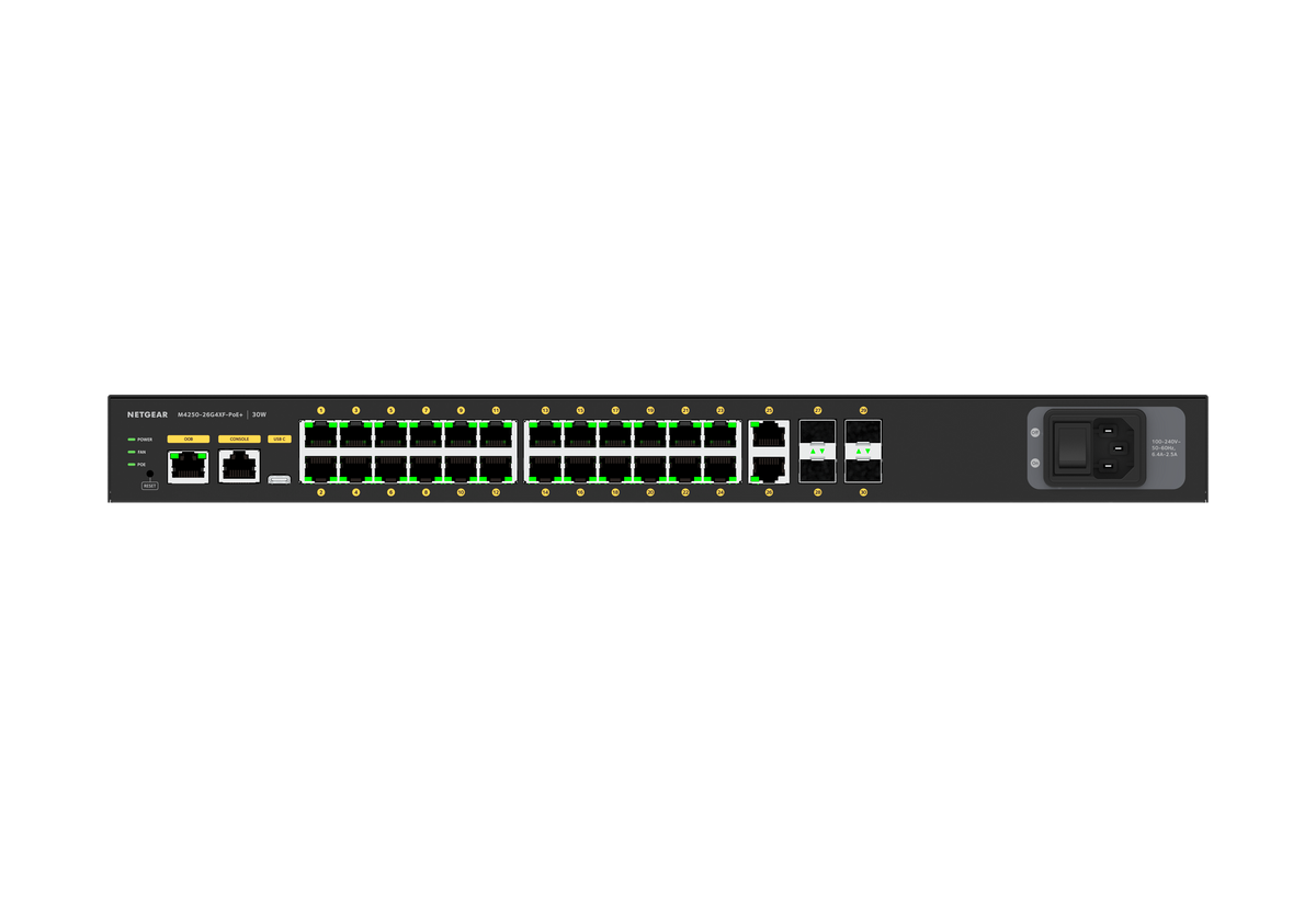 Crestron CEN-SWPOE-30-TAA - 30 Port PoE+ Managed Switch, TAA Compliant