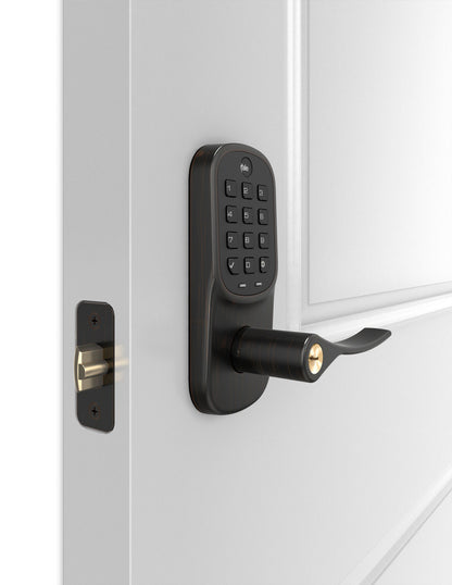 Crestron CLK-YL-YRL216-CR2-OBP - Yale® Assure Lever Lock, Pushbutton Keypad with infiNET EX® Technology, Oil Rubbed Bronze