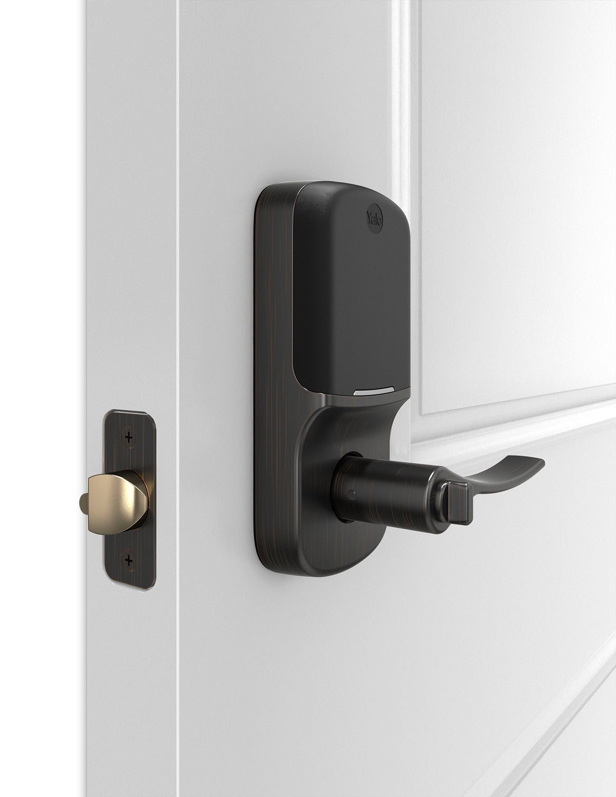 Crestron CLK-YL-YRL216-CR2-OBP - Yale® Assure Lever Lock, Pushbutton Keypad with infiNET EX® Technology, Oil Rubbed Bronze