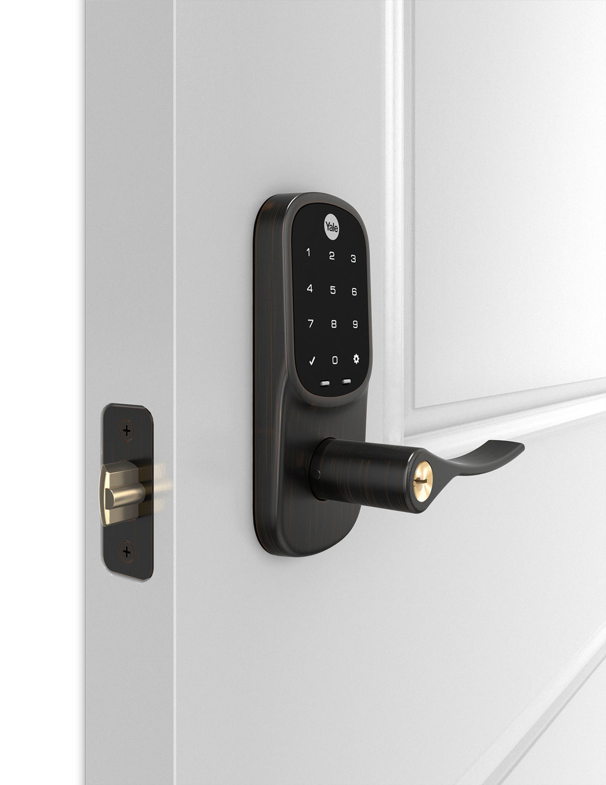 Crestron CLK-YL-YRL226-CR2-OBP - Yale® Assure Lever Lock, Touchscreen Keypad with infiNET EX® Technology, Oil Rubbed Bronze